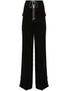 Rick Owens X Moncler Belas Wide-leg Trousers In Black