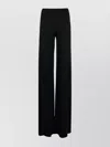 Rick Owens Wide-leg Trousers Ribbed Waistband In Black