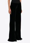 Rick Owens Wide-leg Velvet Pants In Black
