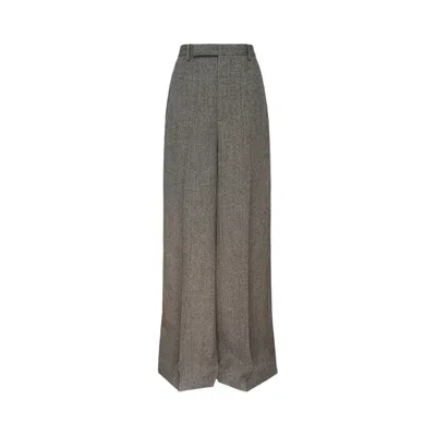 Pre-owned Rick Owens Wide Tailored Pants 'black Melange' | Women's Size 40