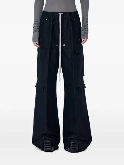 Rick Owens Wide-leg Cargo Pants In Black