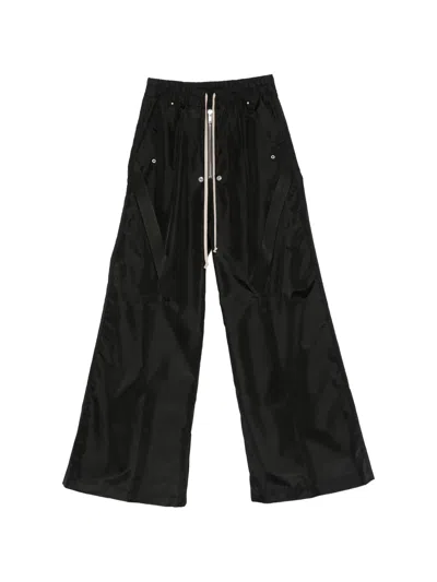 Rick Owens Wide-leg Elastic Waist Pants For Men In Black