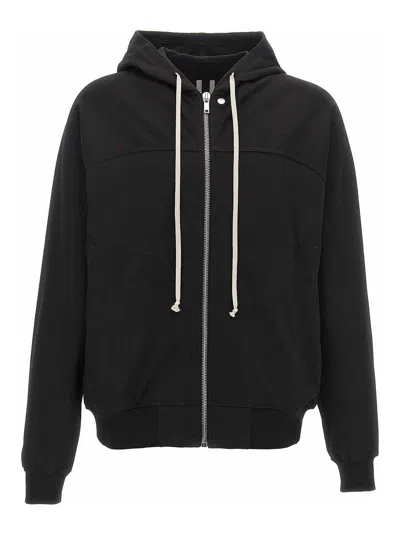 Rick Owens Windbreaker' Hoodie In Black