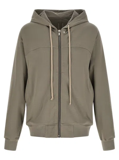 Rick Owens Hooded Jacket Adjustable Drawstring Side Pockets In Neutral