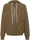 Rick Owens Windbreaker Jersey Hoodie In Green