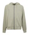 Rick Owens Windbreaker Loose Fit Hooded Sweatshirt In Green