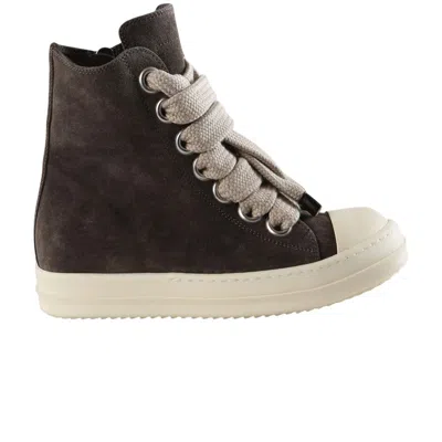 Pre-owned Rick Owens Wmns Jumbolace Sneaker 'grease Milk' | Tan | Women's Size 36 In Brown