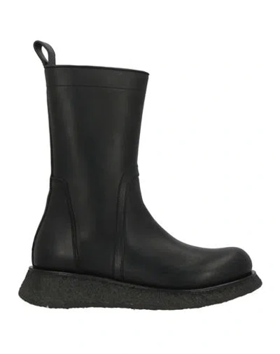 Rick Owens Woman Ankle Boots Black Size 10 Leather