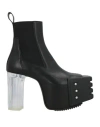 Rick Owens Woman Ankle Boots Black Size 7 Leather In Black
