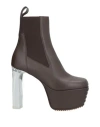 Rick Owens High-heeled Short Boots In Brown