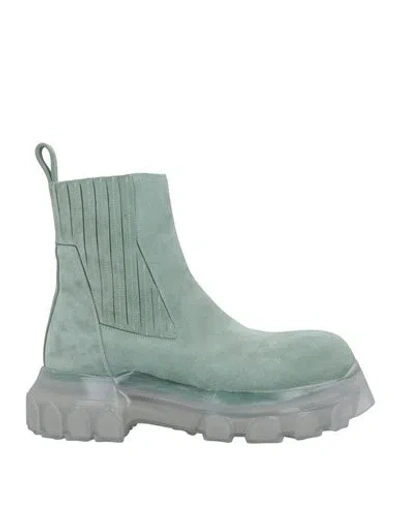 Rick Owens Woman Ankle Boots Sage Green Size 6 Leather