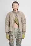 Rick Owens X Moncler Radiance Down Flight Jacket In Beige