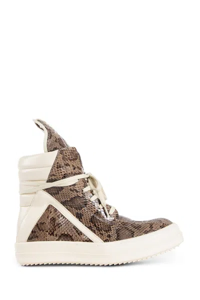 Rick Owens Woman Beige Sneakers In Multicolor