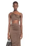 Rick Owens Woman Beige Tops In Beige