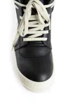 Rick Owens Woman Black&white Sneakers In Black