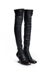 Rick Owens 80mm Cantilever Leather Sock Boots