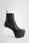Rick Owens Woman Ankle Boots Black Size 10 Soft Leather In Black