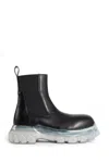 Rick Owens Beatle Bozo Leather Ankle Boots In Black