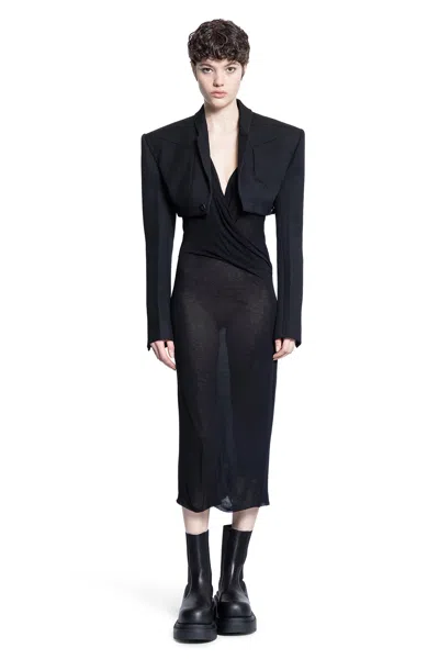 Rick Owens Woman Black Dresses
