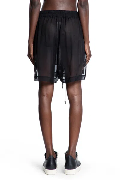 Rick Owens Woman Black Shorts