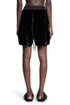 Rick Owens Woman Black Shorts