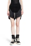 Rick Owens Woman Black Shorts In Black