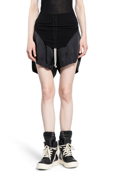 Rick Owens Woman Black Shorts