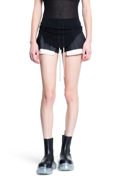 Rick Owens Woman Black Shorts