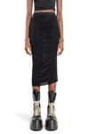 Rick Owens Lilies Svita Midi Skirt In Black