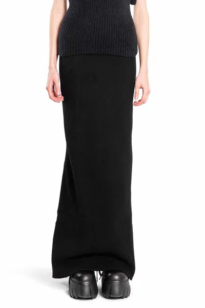 Rick Owens Porterville Long Coda Skirt In Black