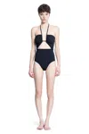 Rick Owens Prong Bather One-piece Swimsuit In Black