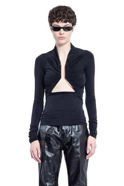 Rick Owens Woman Black T-shirts & Tank Tops