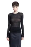 Rick Owens Woman Black T-shirts & Tank Tops In Black