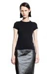 Rick Owens Woman Black T-shirts & Tank Tops In Black