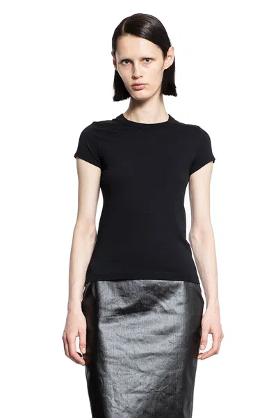 Rick Owens Woman Black T-shirts & Tank Tops