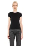 Rick Owens Short-sleeved Cotton T-shirt In Black