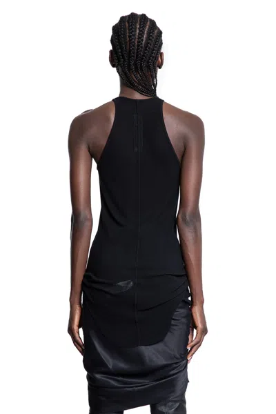 Rick Owens Woman Black T-shirts & Tank Tops