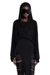 Rick Owens Woman Black Tops In Black