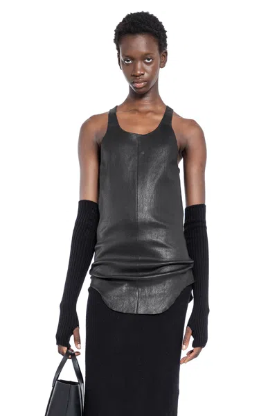 RICK OWENS PORTERVILLE LEATHER TANK TOP