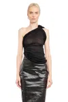 Rick Owens Twist Cotton Top In Black