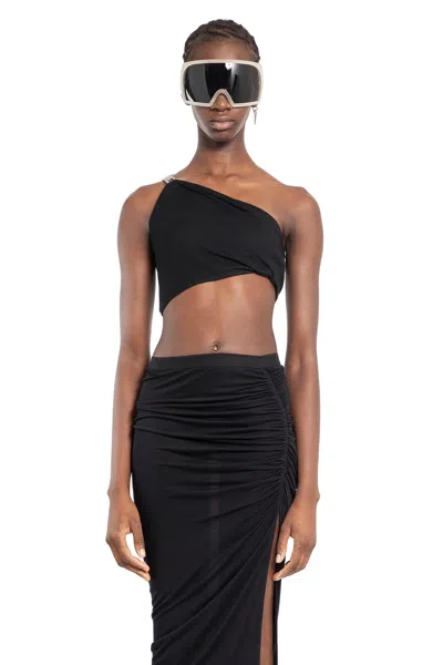 Rick Owens Hydra One-shoulder Top In Black