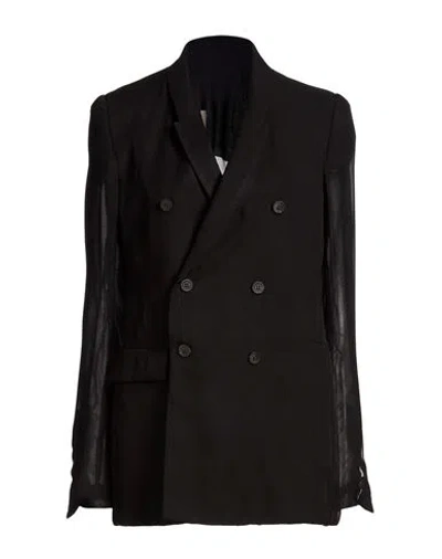 Rick Owens Woman Blazer Black Size 4 Silk