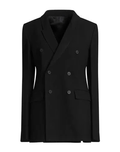 Rick Owens Woman Blazer Black Size 4 Virgin Wool