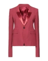 Rick Owens Woman Blazer Brick Size 4 Virgin Wool, Viscose, Acetate, Polyamide In Red