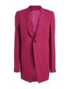 Rick Owens Woman Blazer Garnet Size 10 Virgin Wool In Red