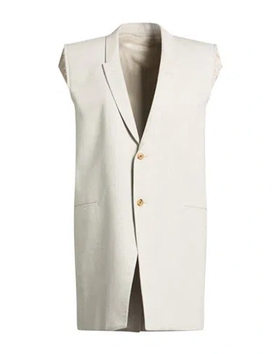Rick Owens Woman Blazer Light Grey Size 8 Cotton In Neutral