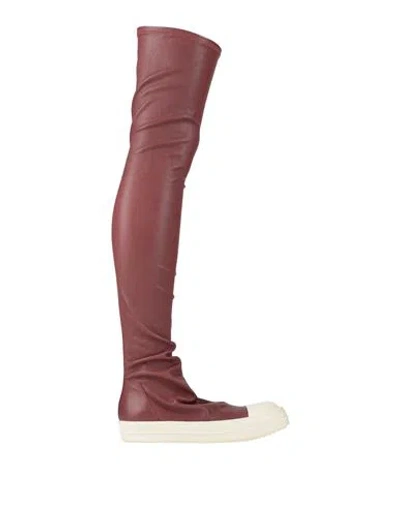 Rick Owens Woman Boot Antique Rose Size 11 Textile Fibers In Pink