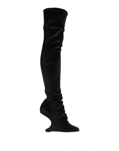 Rick Owens Woman Boot Black Size 11 Textile Fibers