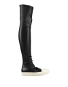 Rick Owens Black Leather High Knee Sneakers In Black