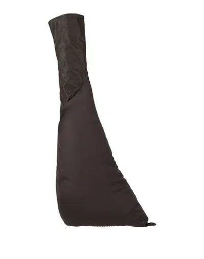 Rick Owens Woman Boot Charcoal Size 11 Leather, Textile Fibers In Gold